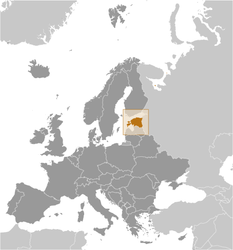 Bản đồ vị trí của Estonia