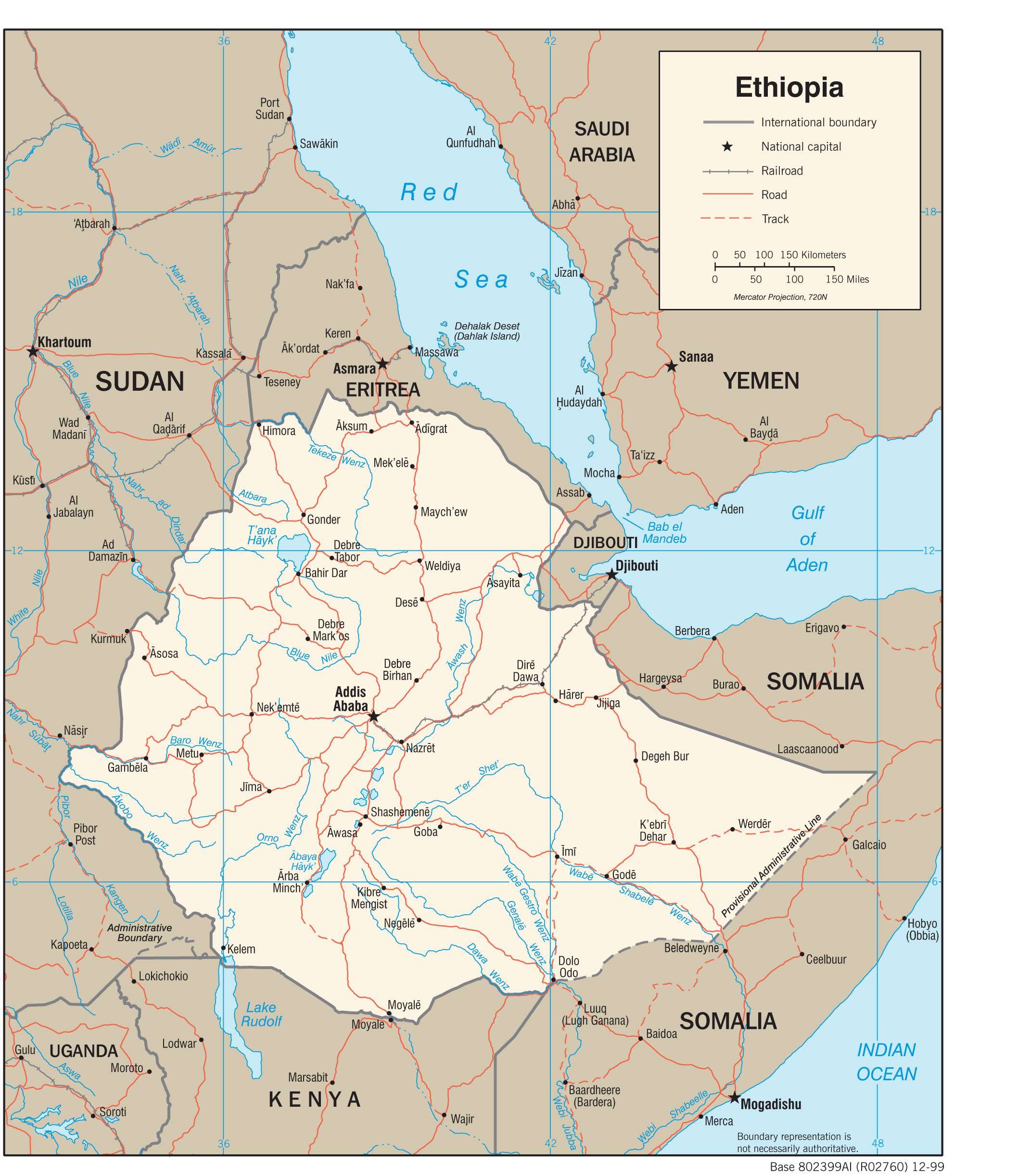 Map of Ethiopia - Thong Thai Real