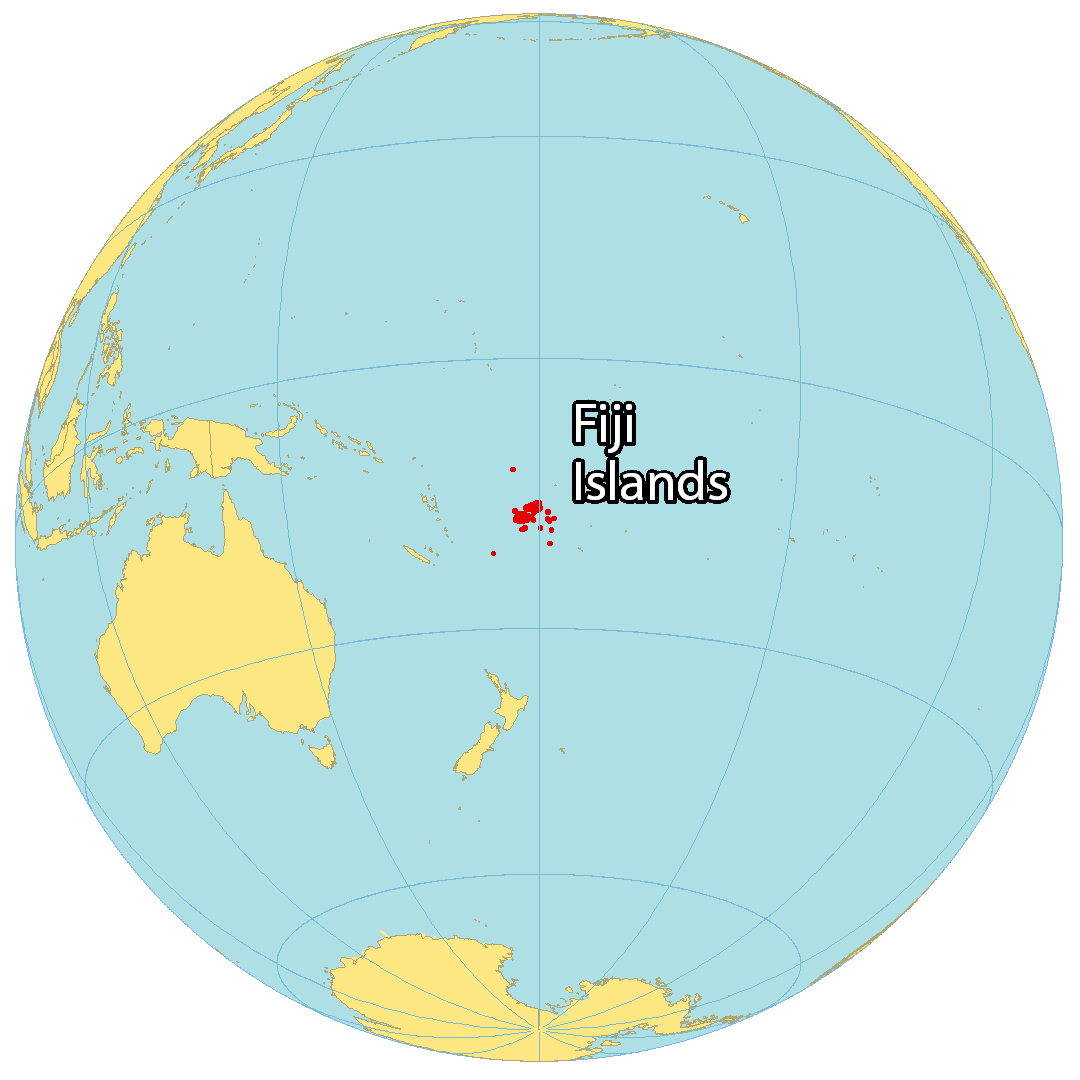 Bản đồ vị trí của Fiji. Nguồn: gisgeography.com