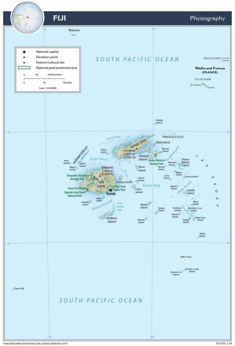 Bản đồ địa lý Fiji