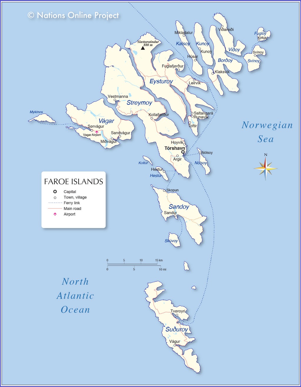 Bản đồ Quần đảo Faroe