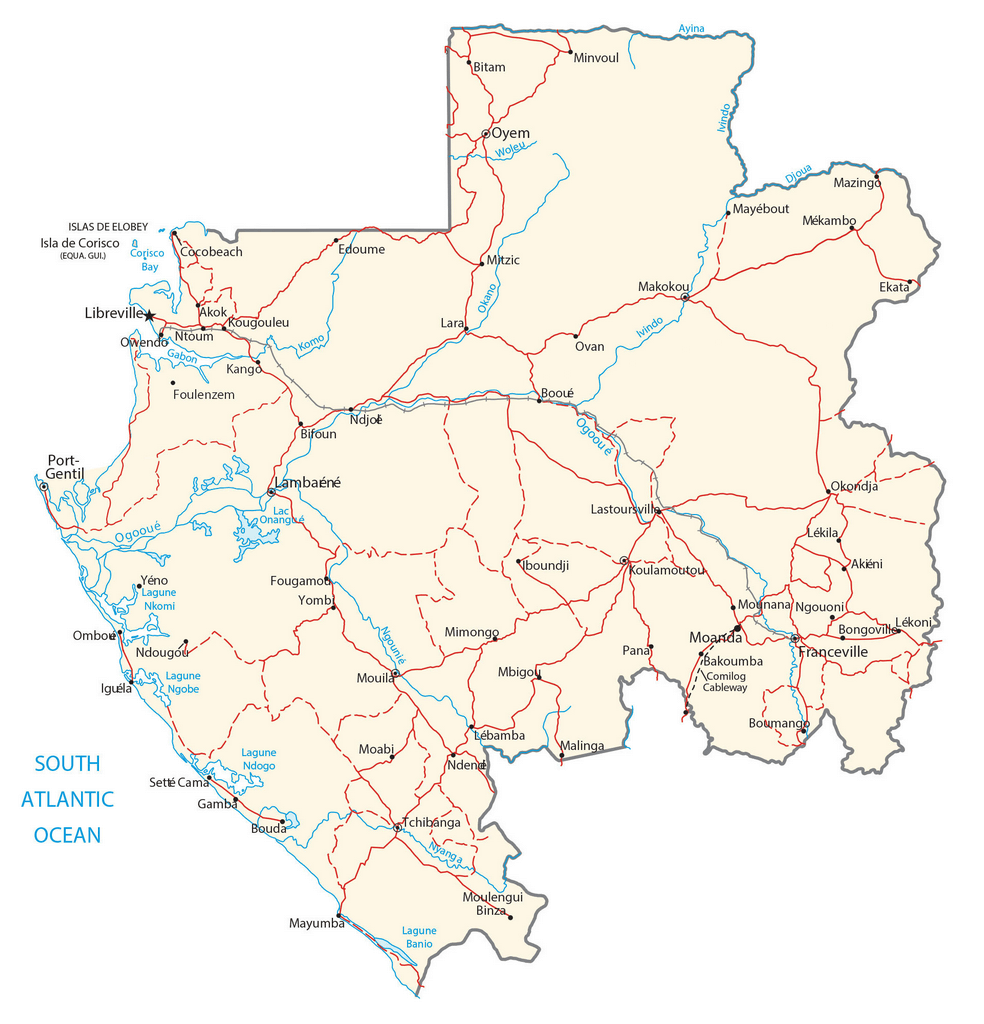 Bản đồ Gabon