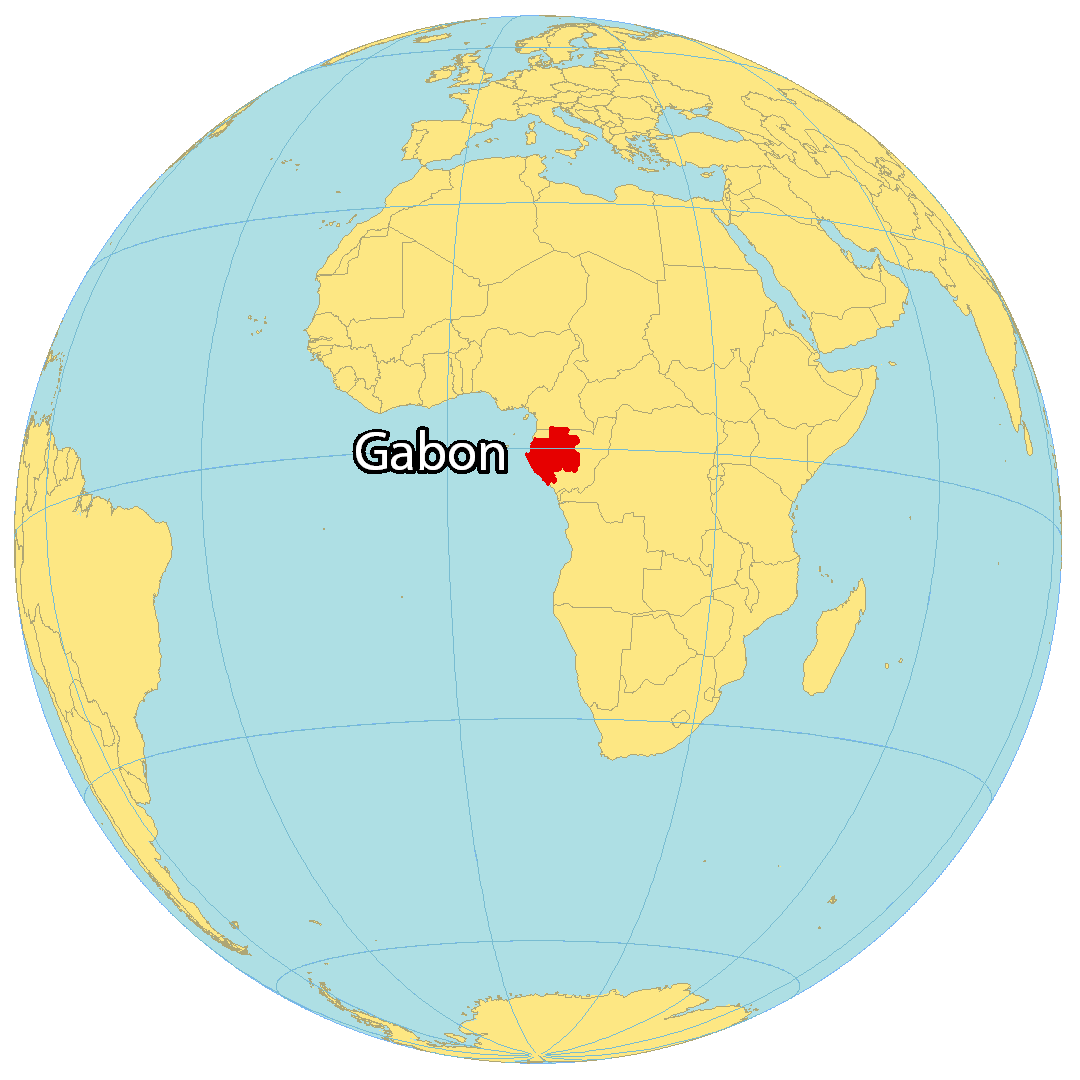 Bản đồ vị trí của Gabon. Nguồn: gisgeography.com