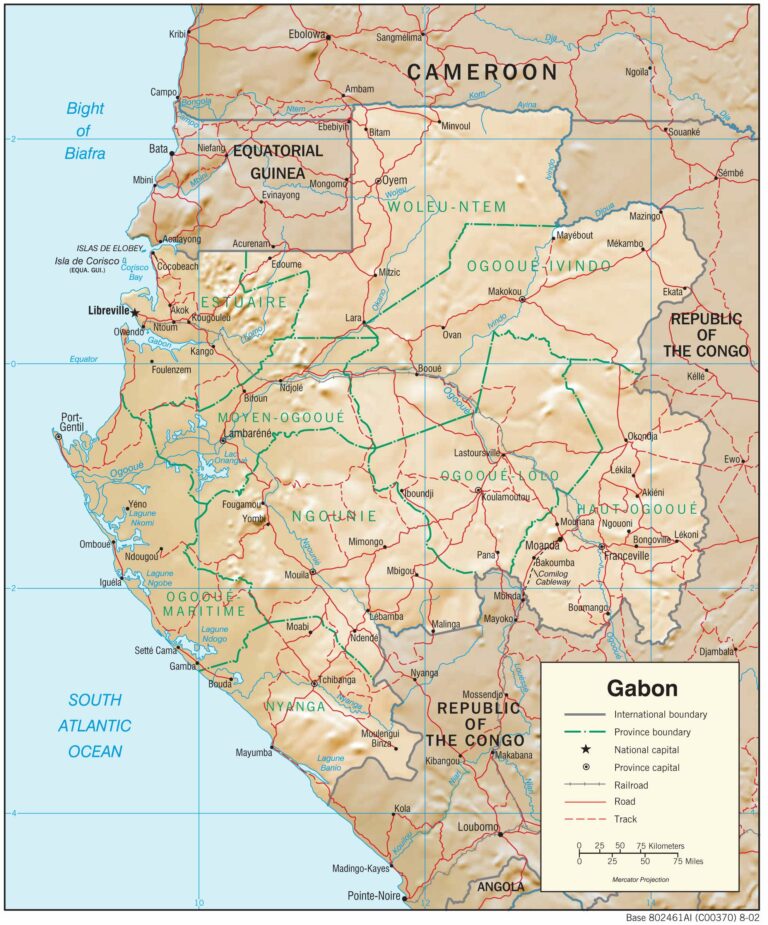 Bản đồ địa lý Gabon
