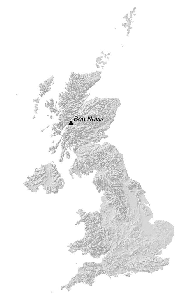 Bản đồ độ cao Vương quốc Anh