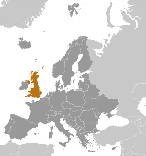 Bản đồ vị trí của Anh