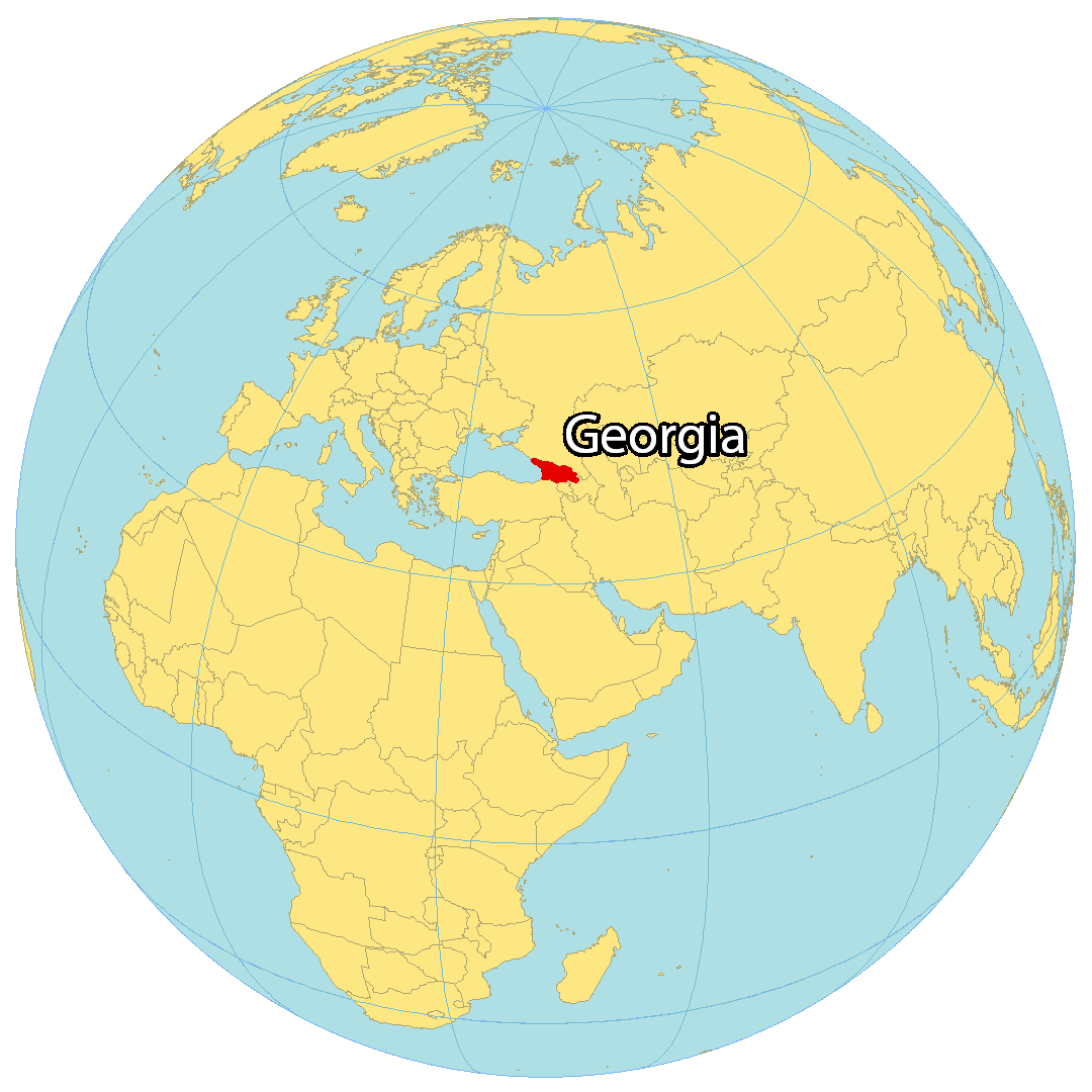 Bản đồ vị trí Georgia. Nguồn: gisgeography.com
