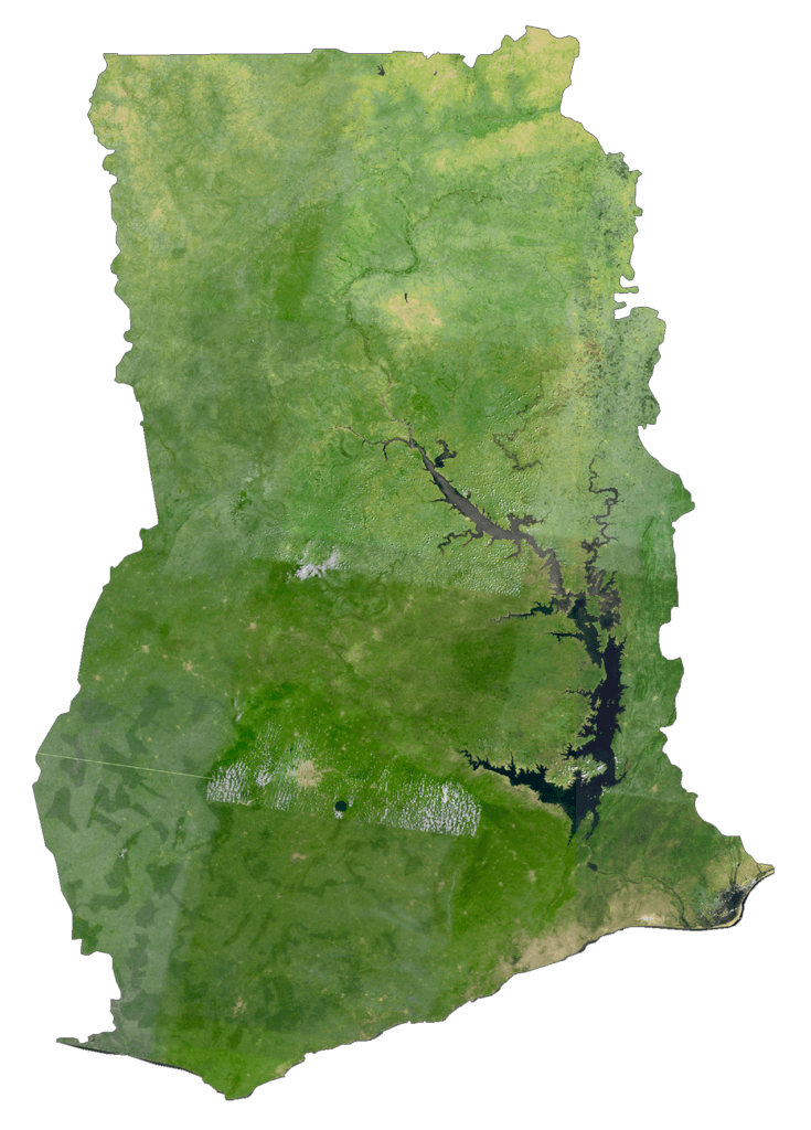 Bản đồ vệ tinh Ghana