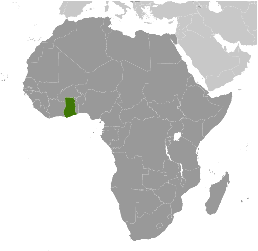 Bản đồ vị trí Ghana