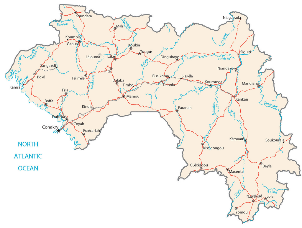 Bản đồ Guinea