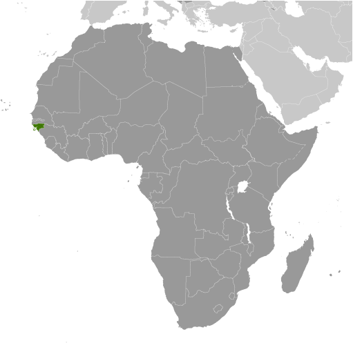 Bản đồ vị trí của Guinea-Bissau