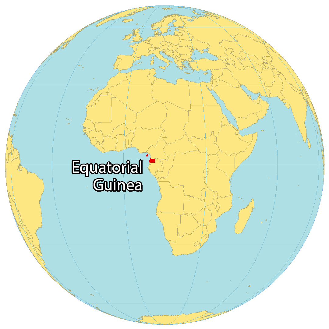 Bản đồ vị trí của Guinea Xích Đạo. Nguồn: gisgeography.com
