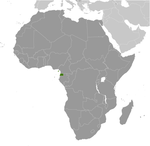 Bản đồ vị trí của Guinea Xích đạo