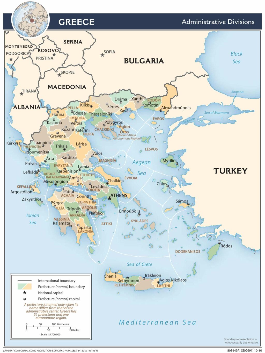 Bản đồ hành chính Hy Lạp