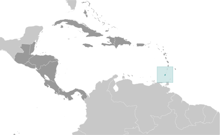 Bản đồ vị trí của Grenada