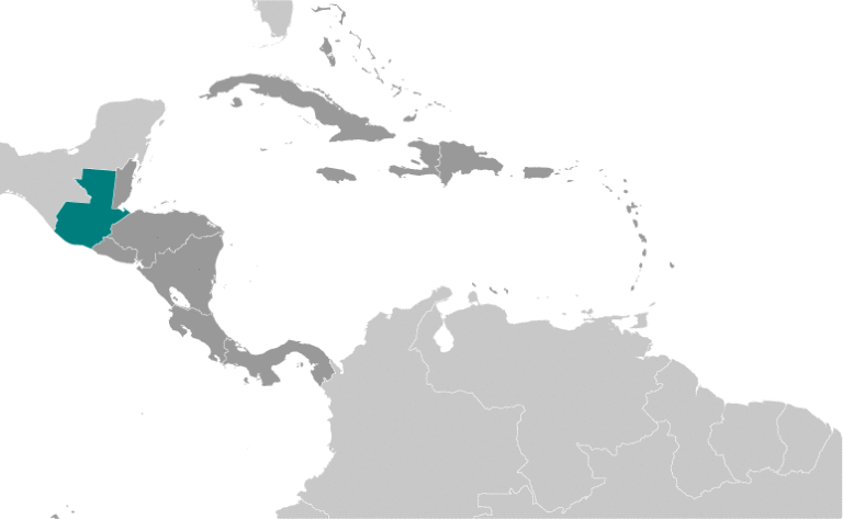 Bản đồ vị trí của Guatemala