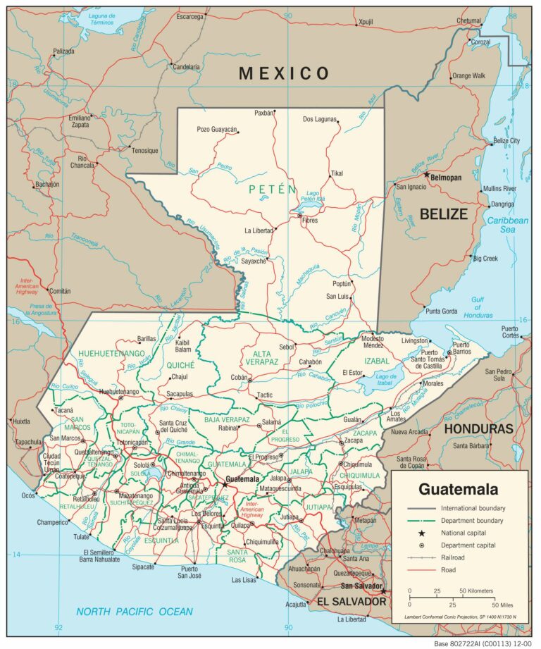 Bản đồ giao thông Guatemala