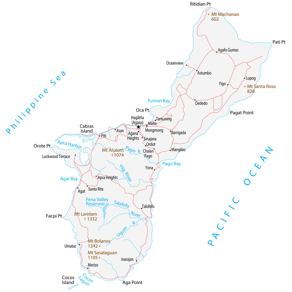 Bản đồ đảo Guam