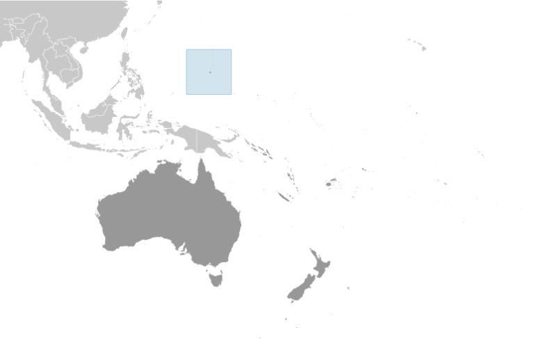 Bản đồ vị trí của đảo Guam