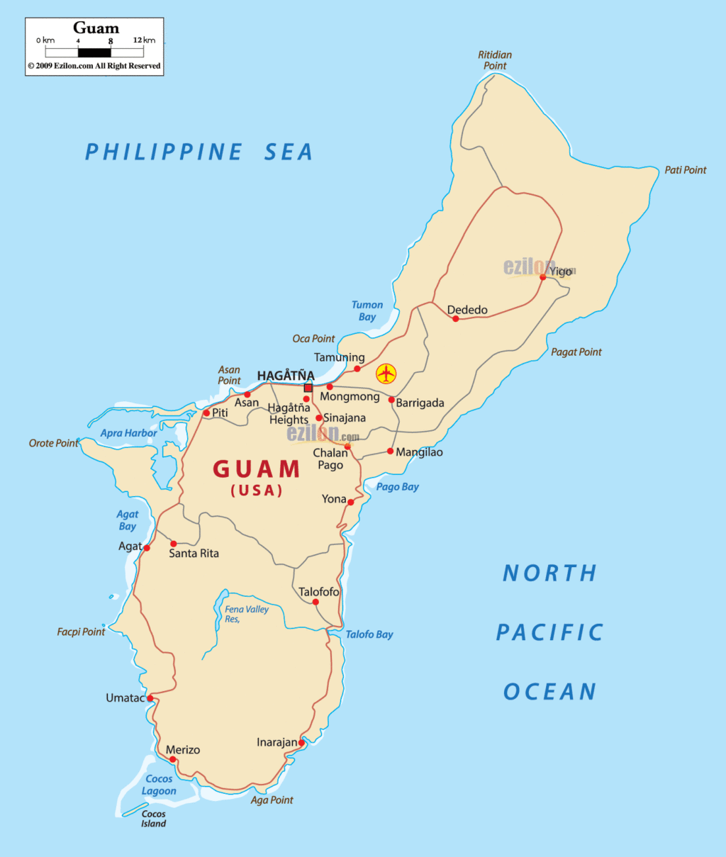 Bản đồ hành chính đảo Guam