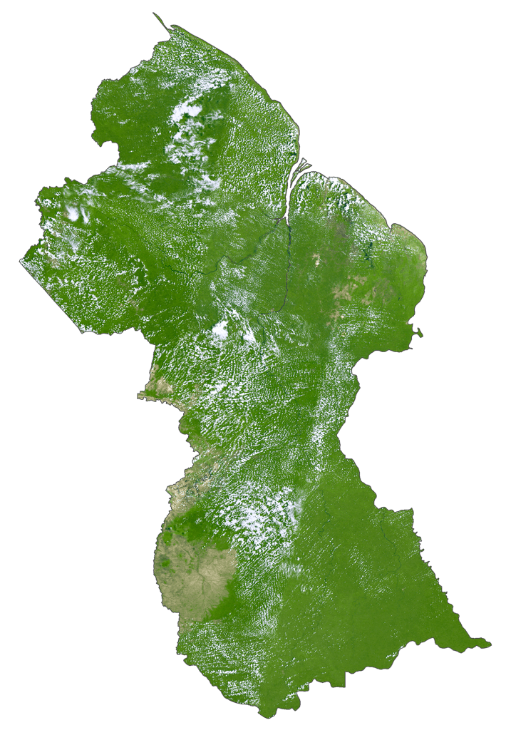 Bản đồ vệ tinh Guyana