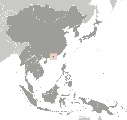 Bản đồ vị trí của Hồng Kông