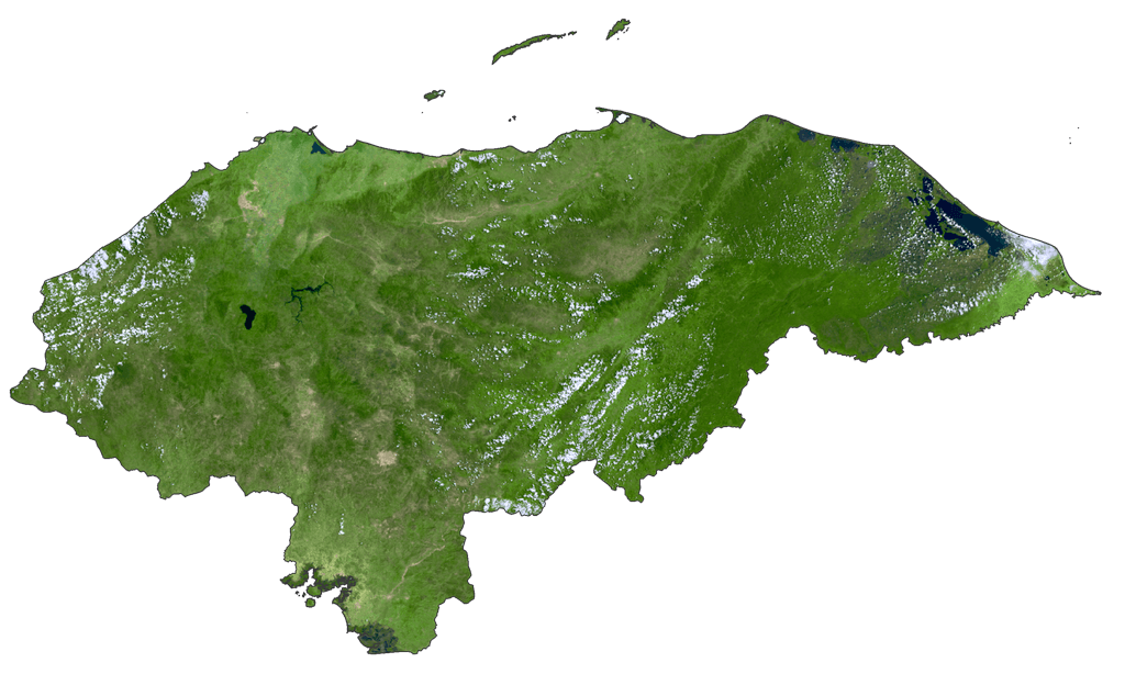Bản đồ vệ tinh Honduras