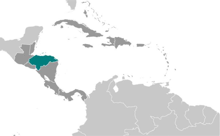 Bản đồ vị trí Honduras