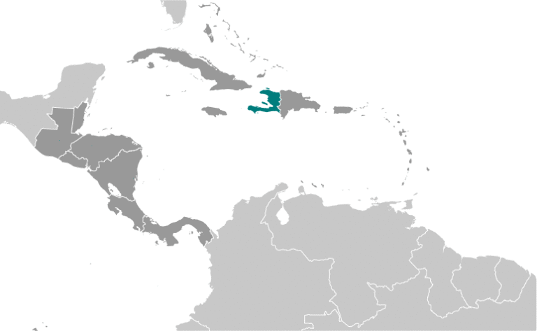 Bản đồ vị trí của Haiti