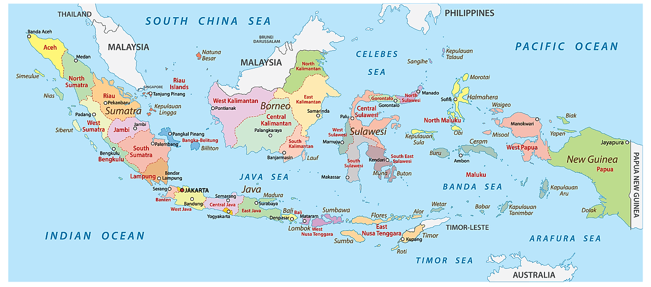 Provinces of Indonesia Map