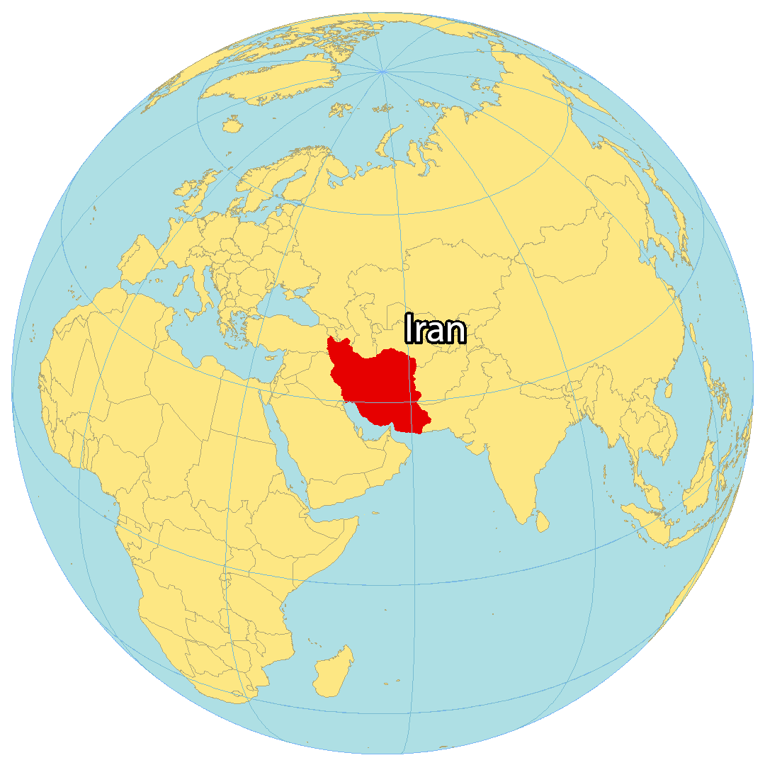 Bản đồ vị trí của Iran. Nguồn: gisgeography.com