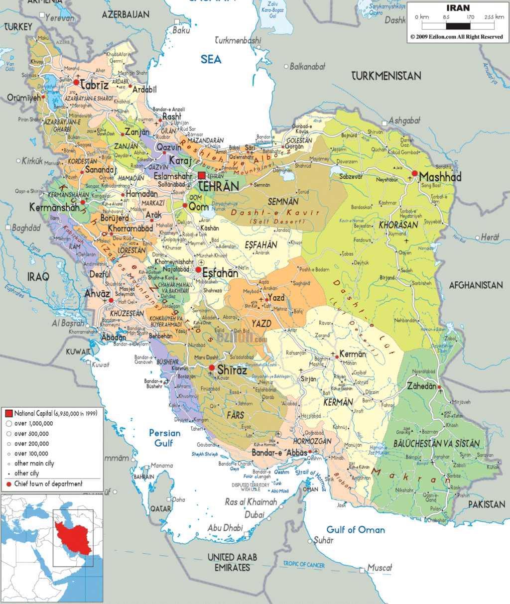 Bản đồ hành chính Iran