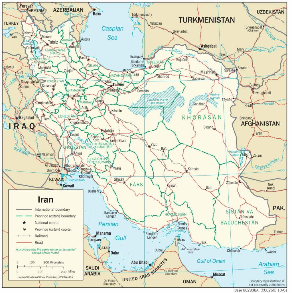 Bản đồ giao thông Iran