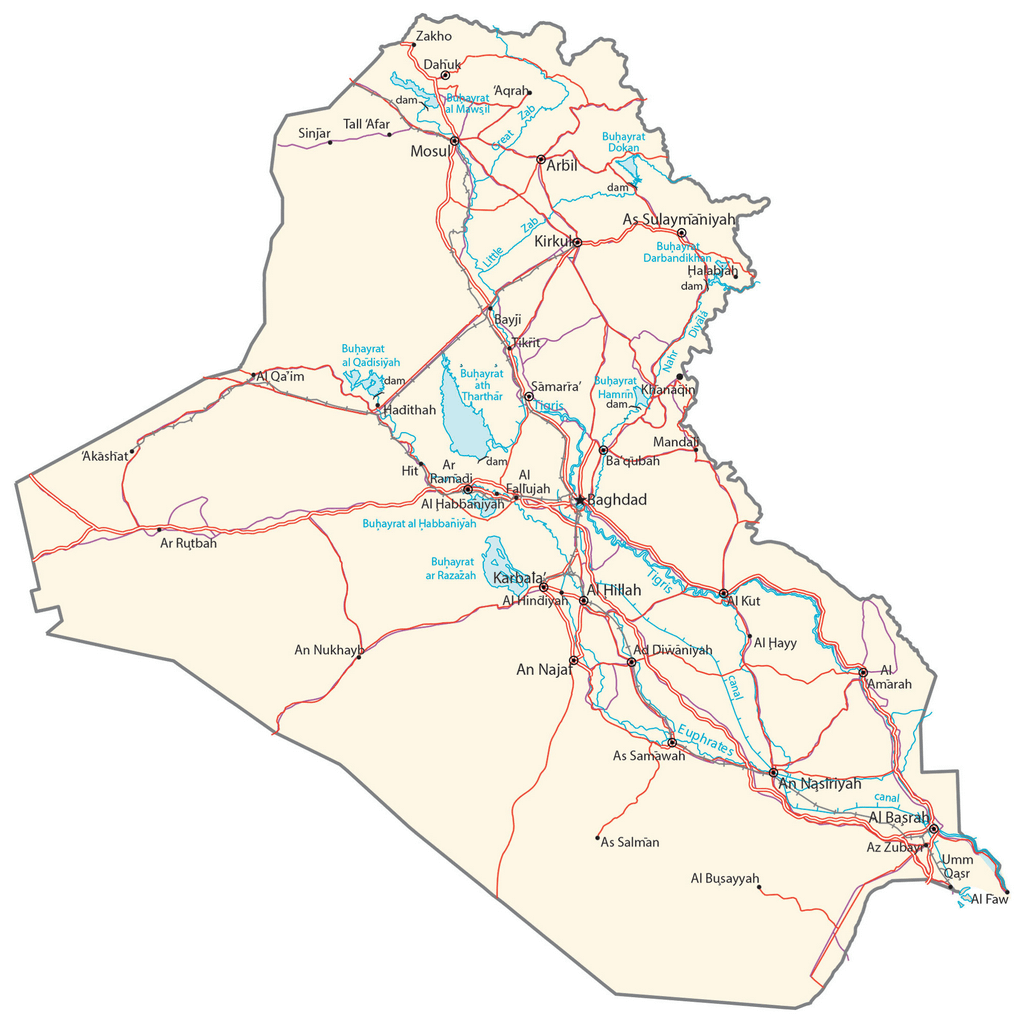 Bản đồ Iraq