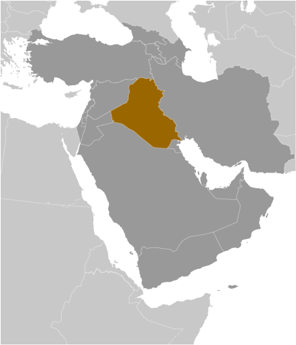 Bản đồ vị trí của Iraq
