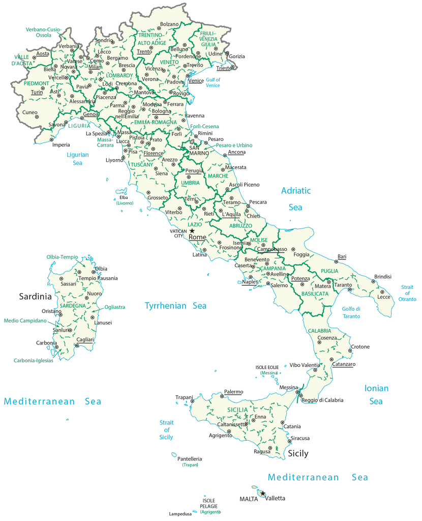 Bản đồ tỉnh Ý