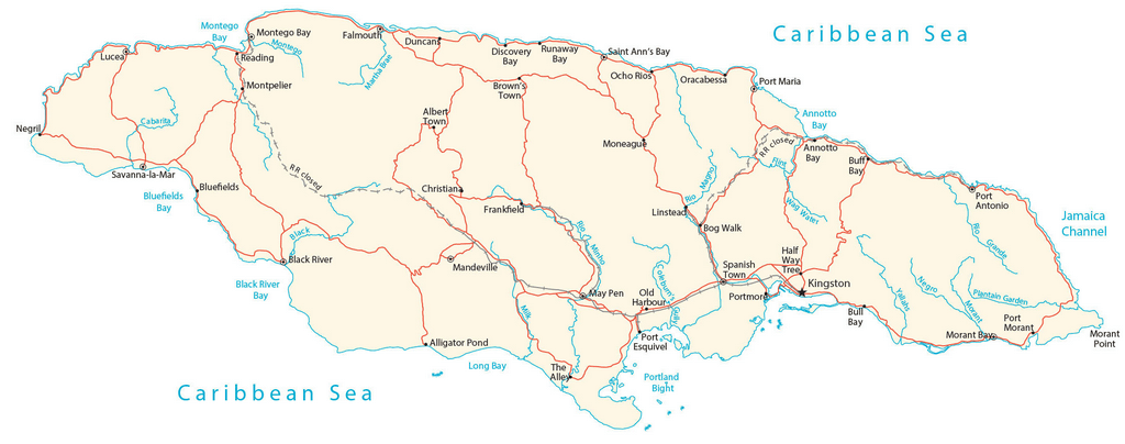 Bản đồ Jamaica
