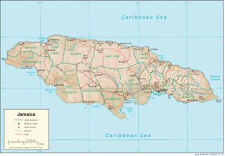 Map of Jamaica - Thong Thai Real