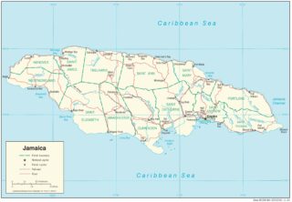 Map of Jamaica - Thong Thai Real