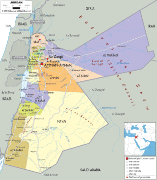 Map of Jordan - Thong Thai Real