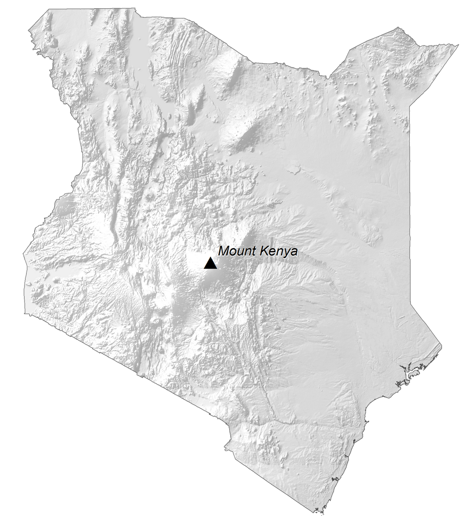 Bản đồ độ cao Kenya