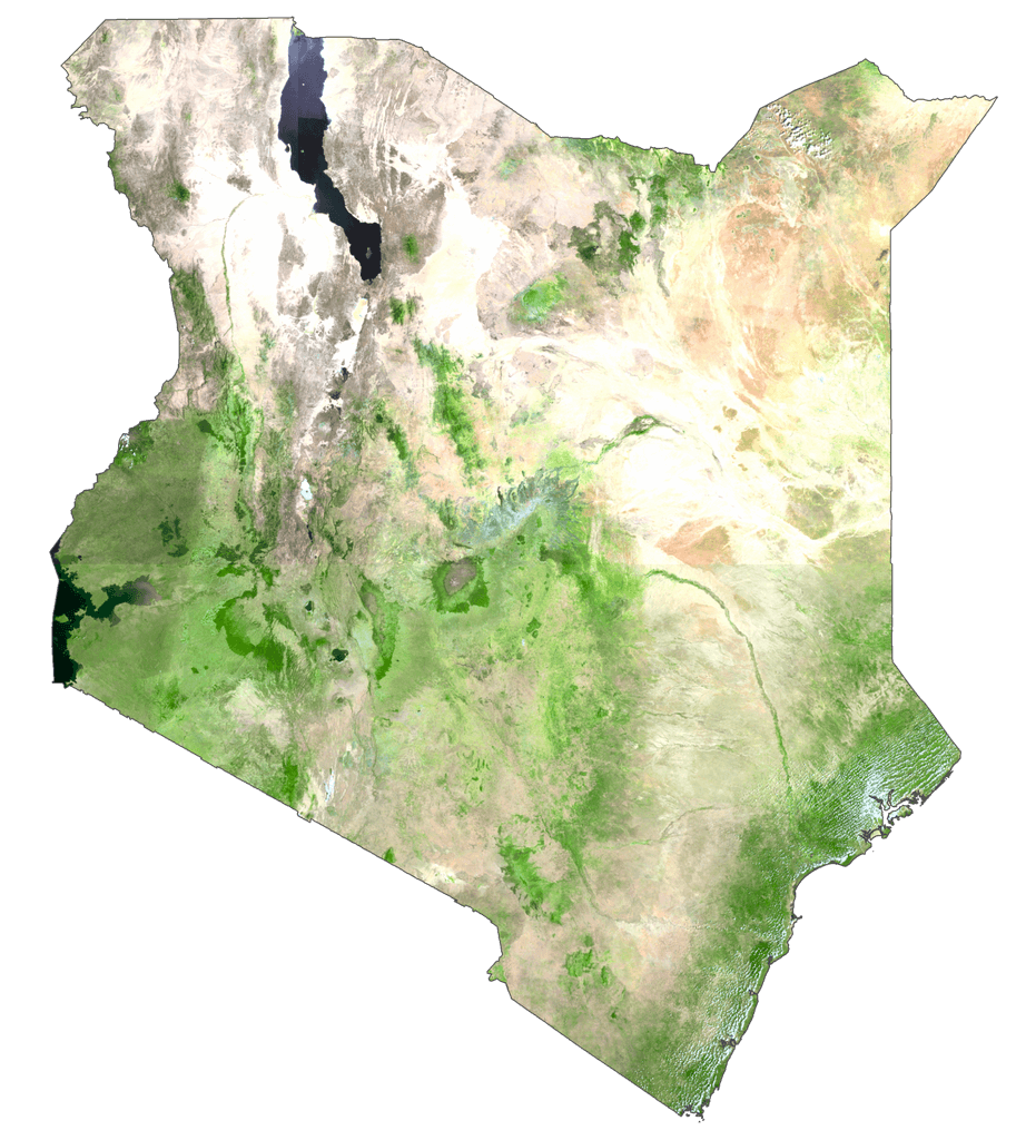Kenya Bản đồ vệ tinh