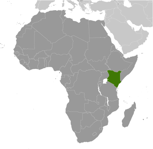 Bản đồ vị trí của Kenya