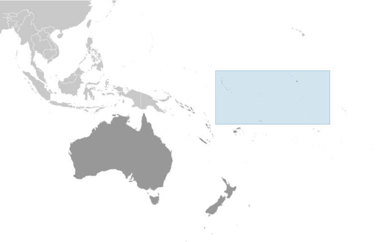 Bản đồ vị trí của Kiribati