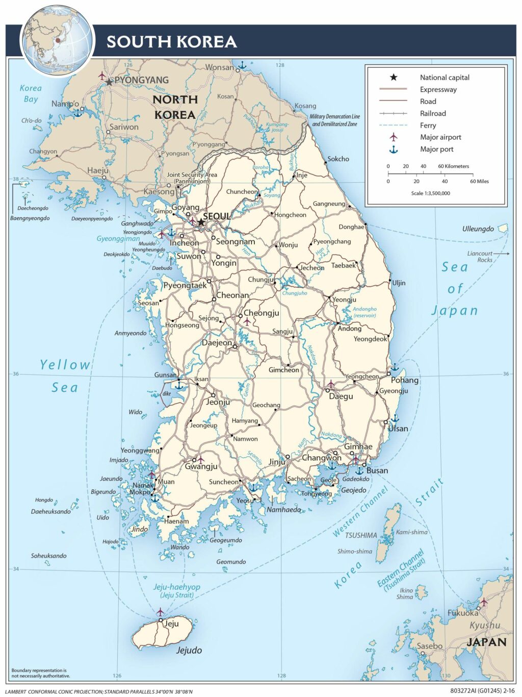 Bản đồ giao thông Hàn Quốc
