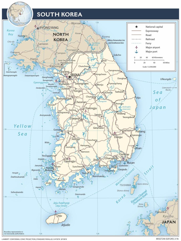Bản đồ giao thông Hàn Quốc