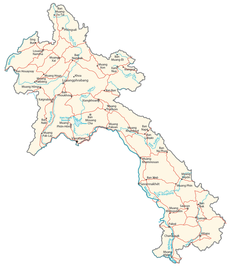 Bản đồ Lào