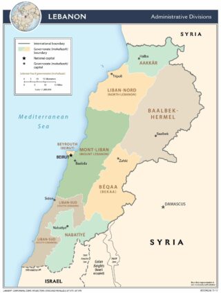 Map of Lebanon