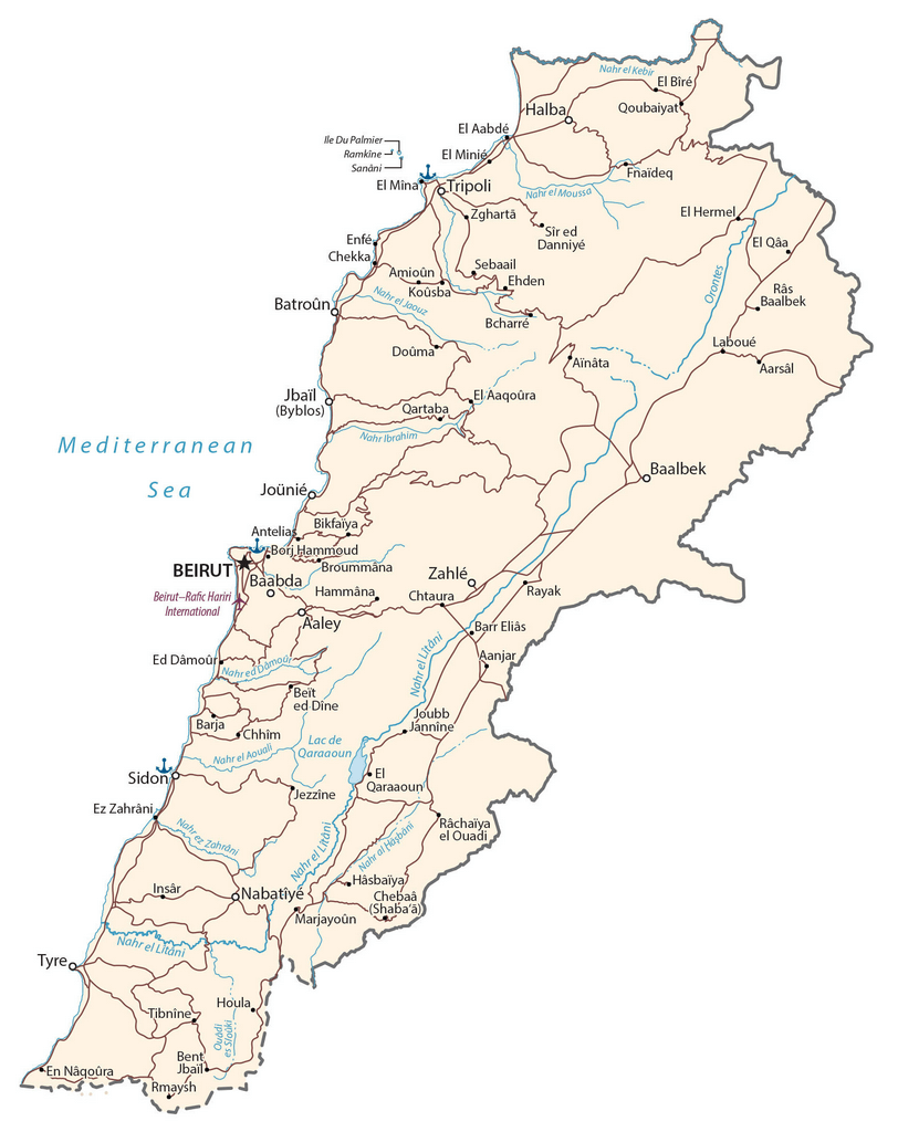 Bản đồ Liban