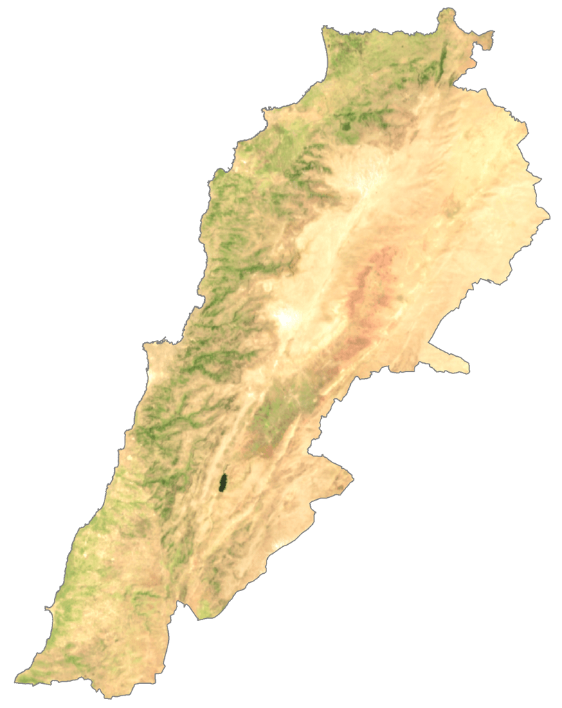 Bản đồ vệ tinh Liban